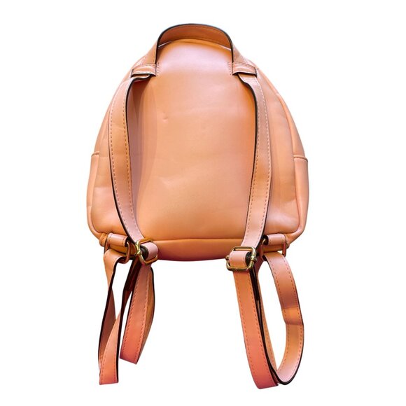 backpack purse zipper closure pink adjustable straps gold hardware - Picture 3 of 8